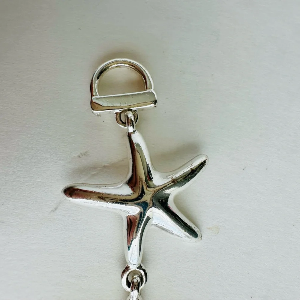 Starfish Ocean Silver-Tone Bracelet w Magnetic Clasp